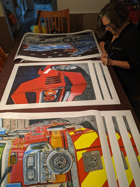 Shan Fannin | "1990 Ferrari F40" | 32 x 25" - Abend Gallery - Shan Fannin