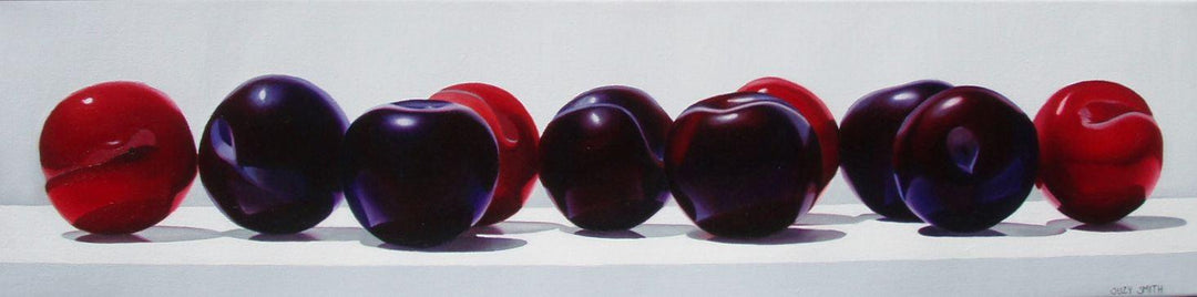 Suzy Smith | "10 Plums" | 7 x 28" - Abend Gallery - Suzy Smith