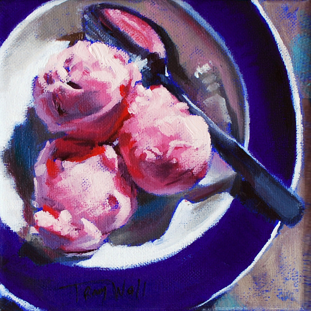 Tracy Wall - "3 Strawberry Scoops" - Abend Gallery - Tracy Wall